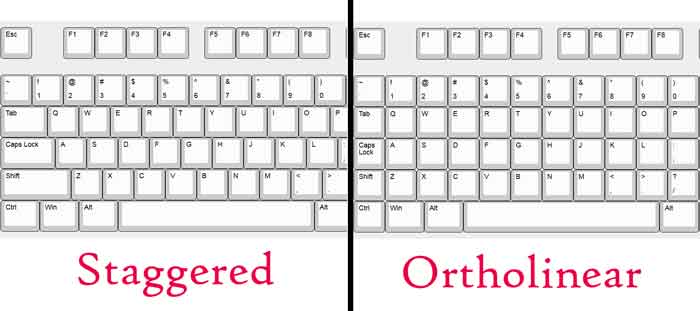 staggered vs ortholinear